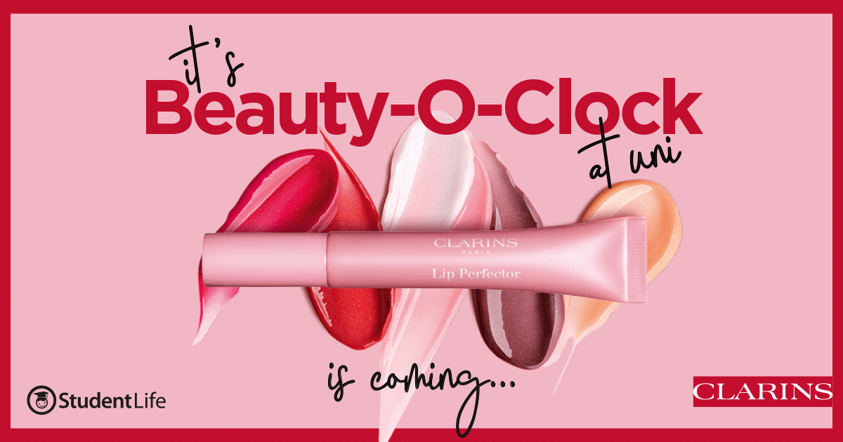 It’s Beauty O’ Clock: Ερχόμαστε με την Clarins στο πανεπιστήμιό σου με δώρα & 20% έκπτωση!